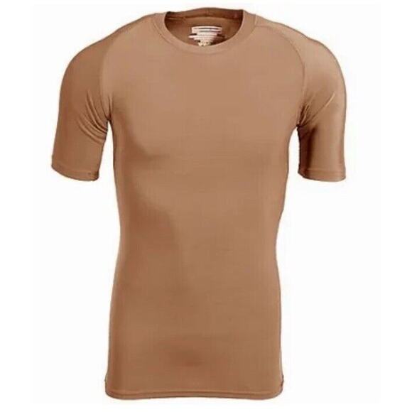 5.11 Tactical Brown Crew Neck Tight Mens Short Sleeve Size M Undergear NWT $65 - Picture 1 of 13